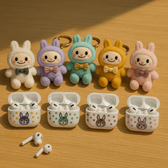Labubu - Wireless Earbuds with Plush Keychain Set